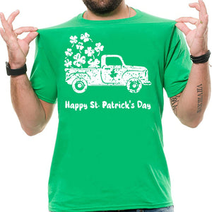 GeckoCustom Happy St Patrick's Day Custom Text Shirt C141 Unisex T Shirt / Irish Green / S