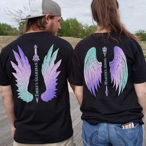 GeckoCustom Her Guardian His Angel Custom Backside Shirt