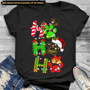 GeckoCustom Ho Ho Ho Dog Shirts, Custom Dog Lover Gift, Christmas Gift, Christmas Shirts, HN590