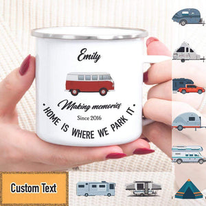 GeckoCustom Home Is Where We Park It Camping Mug 12oz