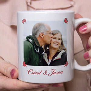 GeckoCustom I Found My Missing Piece Personalized Custom Photo Anniversary Mug Valentine Day Gift C608