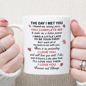 GeckoCustom I Found My Missing Piece Personalized Custom Photo Anniversary Mug Valentine Day Gift C608