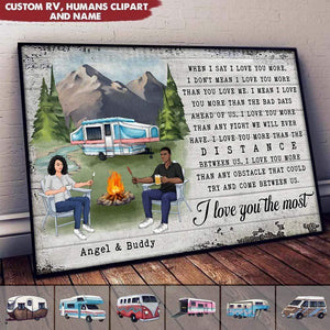 GeckoCustom I Love You The Most Custom Humans & RV Camping Poster HN590