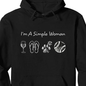 GeckoCustom I'm A Simple Woman Man Personalized Custom Softball Shirts C508