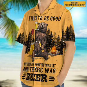 GeckoCustom I Tried to Be Good But Then The Bonfire Was Lit Hawaii Shirt, K228 HN590