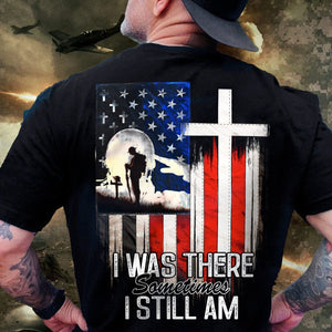 GeckoCustom I Was There Sometimes I Still Am Veteran Shirt, HN590 Basic Tee / Black / S