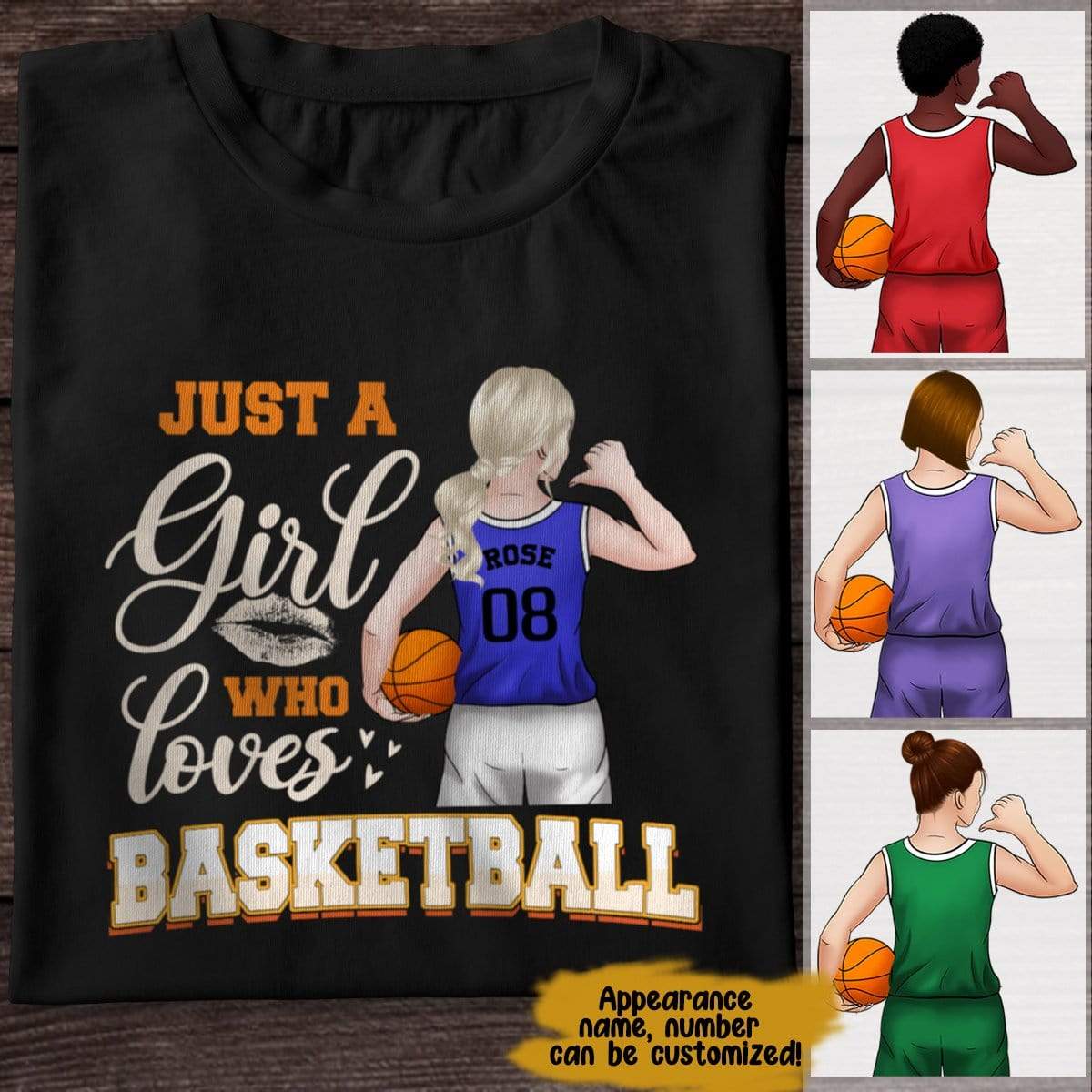 GeckoCustom Just A Girl Who Loves Basketball, Basketball Girl Shirt