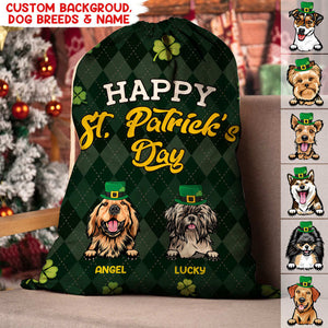 GeckoCustom Let the Shenanigans Begin St.Patrick's Day Dog Sack HN590