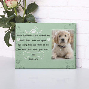 GeckoCustom (LH) Personalized Custom Print Canvas, Dog Lover Gift, When Tomorrow Starts Without Me