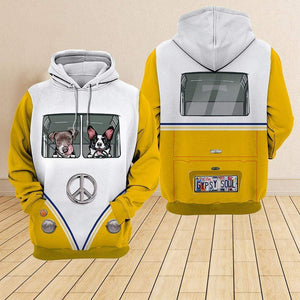 GeckoCustom License Plate Bus Dog Hoodie, So My Dog Can Have A Better Life Raglan Hoodie HN590