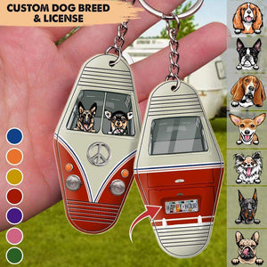 GeckoCustom License Plate Dog Keychain, Hexagon Keychain HN590 1 Piece / 3"H x 1.5"W