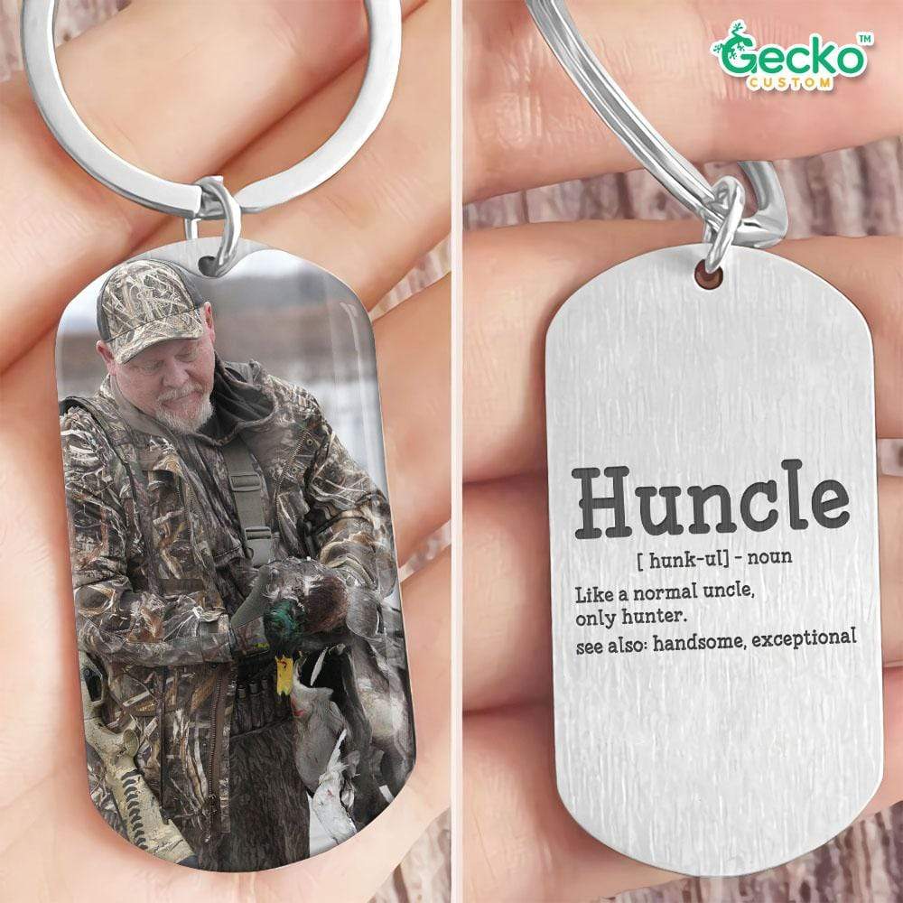 GeckoCustom Like Normal Uncle Only Hunter Metal Keychain HN590 No Gift box / 1.77" x 1.06"