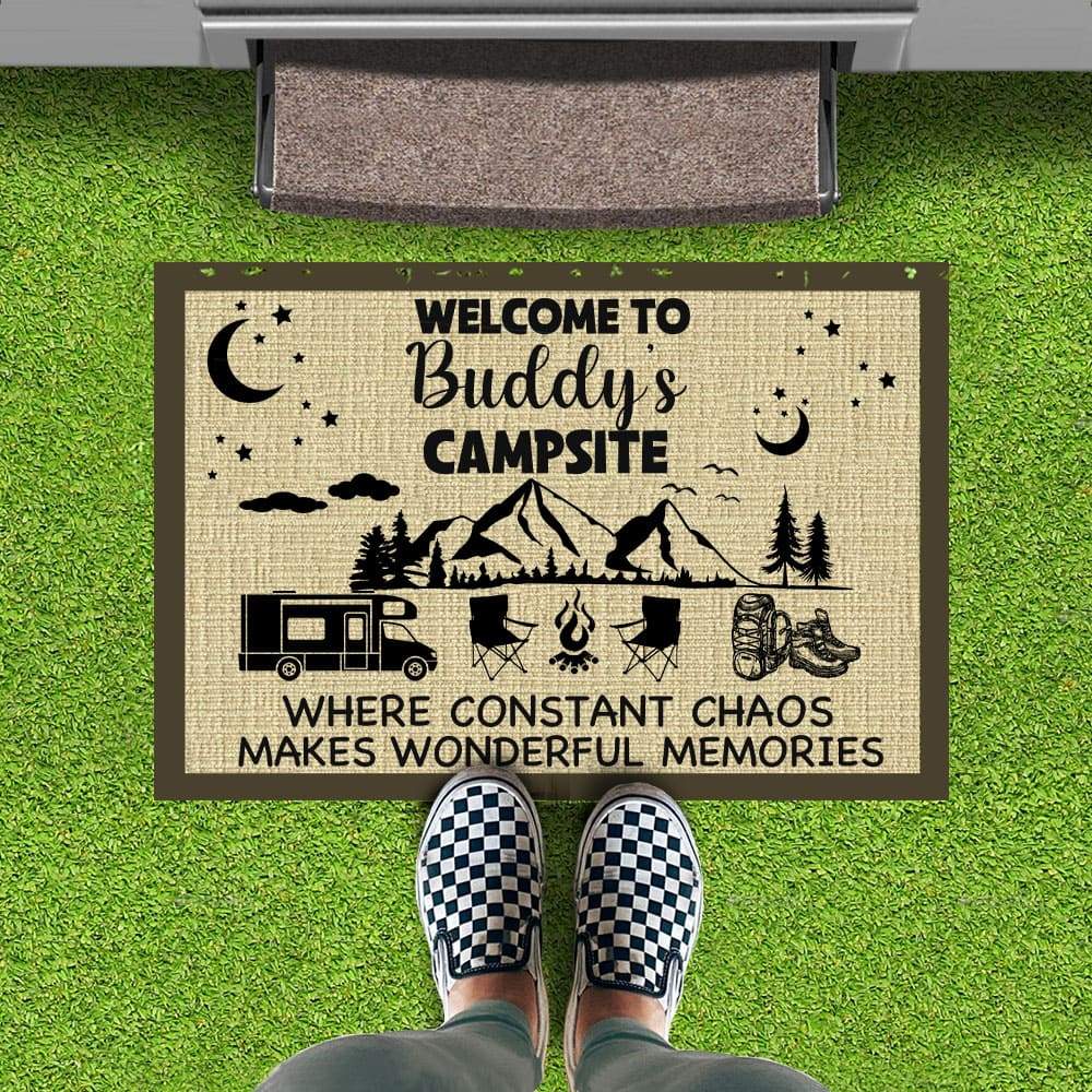 GeckoCustom Makes Wonderful Memories Camping Doormat, RV Camping Doormat HN590