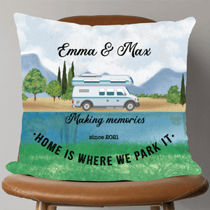 GeckoCustom Making Memories Home Is Where We Park It, Custom Pillows,SG02 14"x14" / Pack 1