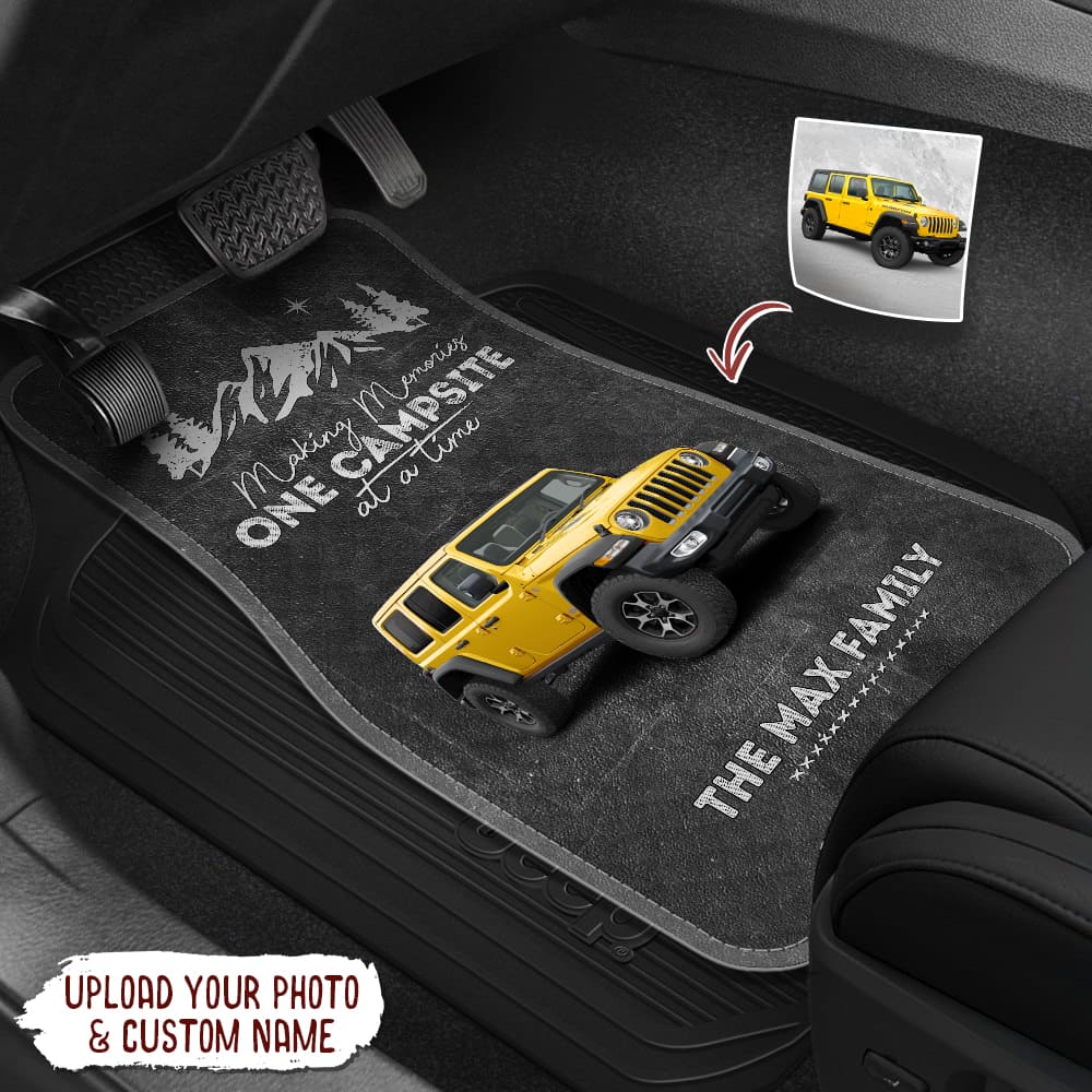 GeckoCustom Making memories On Campsite At A TimeCar mats, Upload photo car, HN590