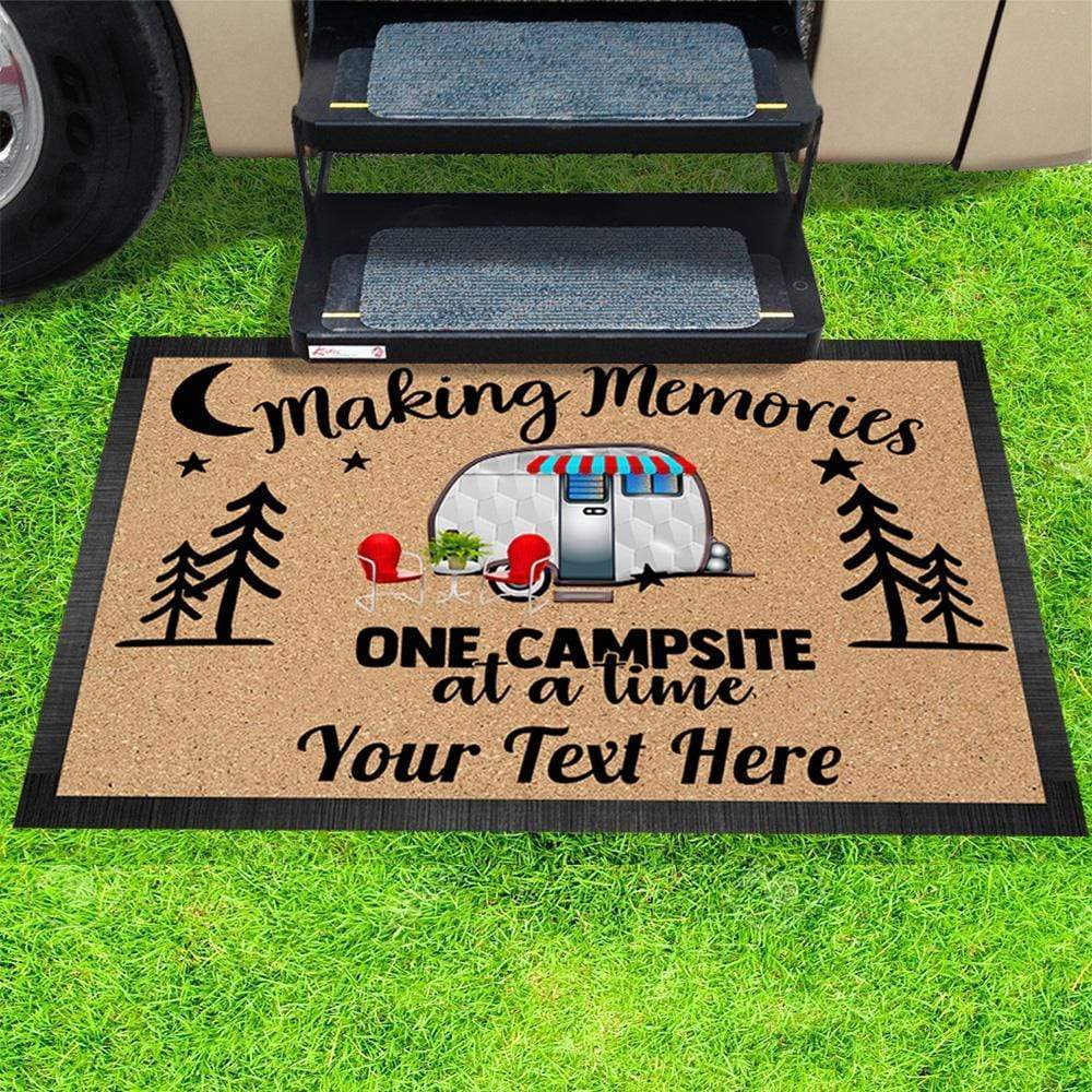 GeckoCustom Making Memories One Campsite Doormat, RV Camping Doormat, Camping Gift HN590