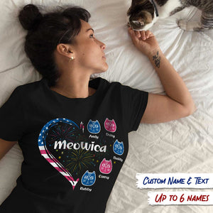 GeckoCustom Meowica Heart Cat Shirt, HN590