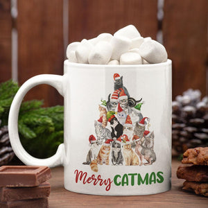 GeckoCustom Merry Catmas Woofmas Cat Dog Coffee Mug HN590