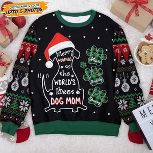 GeckoCustom Merry Woofmat To The World Dog AOP Sweatshirt N304 HN590