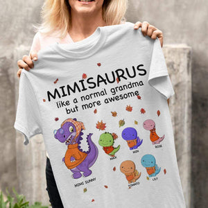 GeckoCustom Mimisaurus Like A Normal Grandma Family Shirt