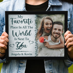 GeckoCustom My Favorite Place Is Next To You Personalized Anniversary Picture Frame C579 10"x8"