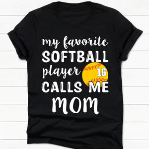 GeckoCustom My Favorite Softball Player Personalized Custom Softball Shirts C497