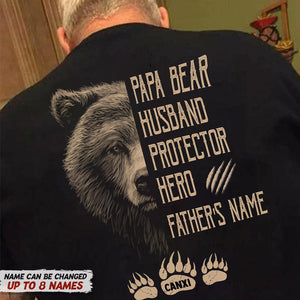 GeckoCustom Papa Bear Husband Protector Hero Buddy Bear Shirt N304 HN590