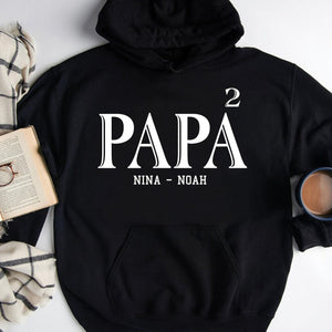 GeckoCustom Papa Custom Kids Names Personalized Custom Father's Day Shirt H319