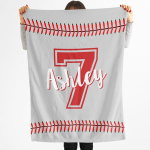 GeckoCustom Personalized Custom Baseball Blanket C530