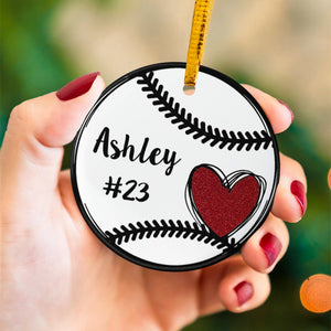 GeckoCustom Personalized Custom Baseball Ornament C527