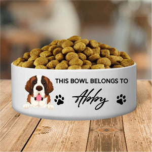 GeckoCustom Personalized Custom Dog Bowl, This Bowl Belongs to Dog Bowl, Dog Lover Gifts