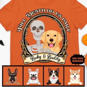 GeckoCustom Personalized Custom Dog Shirt, Halloween Gifts, Till Death Do Us Part