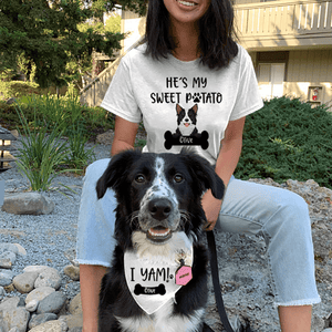 GeckoCustom Personalized Custom Dog Shirt, He/She Is My Sweet Potato, Gift For Dog Lover