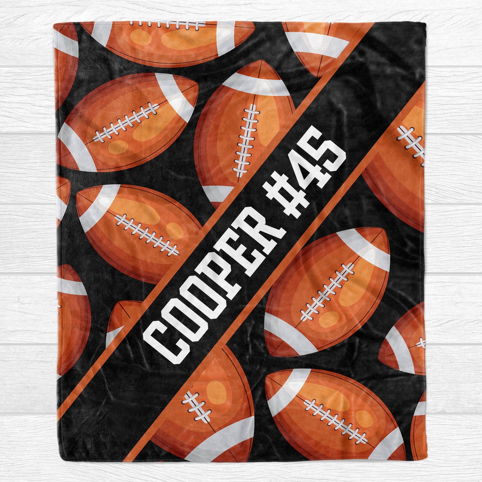 GeckoCustom Personalized Custom Football Blanket H533