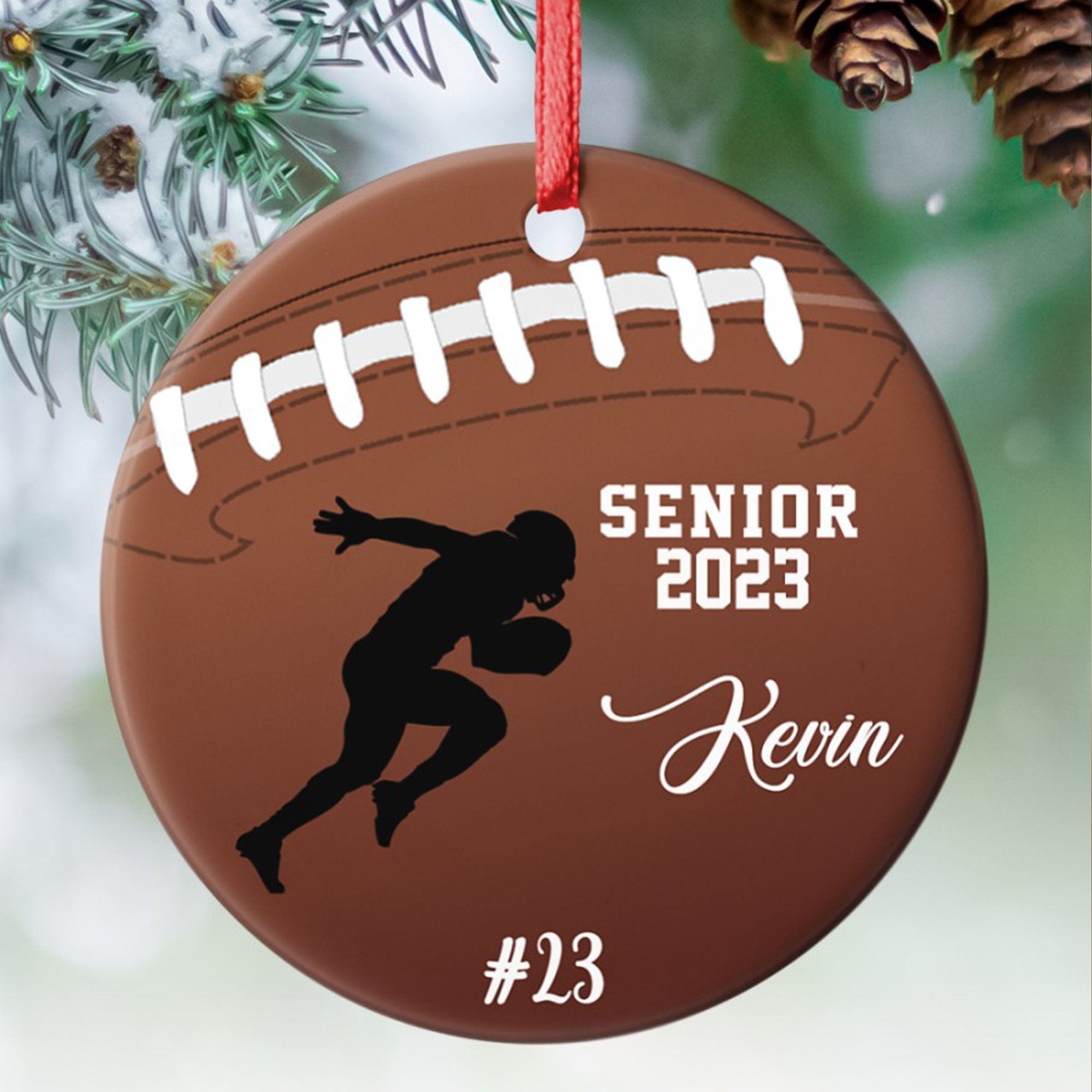 GeckoCustom Personalized Custom Football Ornament H526