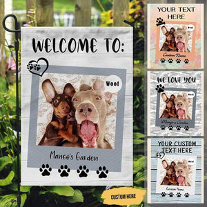 GeckoCustom Personalized Custom Garden Flag, Dog Lover Gift, Custom Text 12"x18"