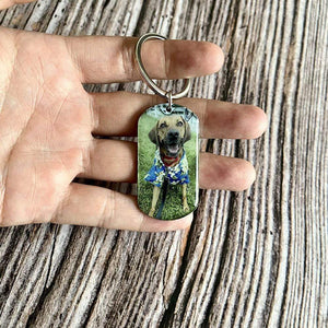 GeckoCustom Personalized Custom Keychain, Dog Lover Gift, I Can't Say I Love You Enough So This Is Your Reminder