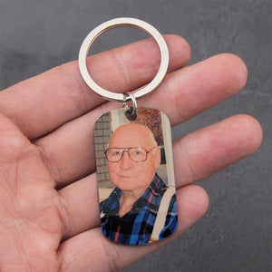 GeckoCustom Personalized Custom Keychain, Gift For Dad, Those We Love Don't Go Away They Walk Beside Us Everyday