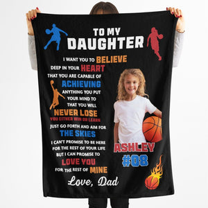 GeckoCustom Personalized Custom Photo Basketball Blanket C544