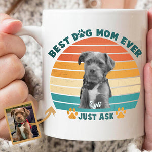 GeckoCustom Personalized Custom Photo Coffee Mug, Dog Lover Gift, Best Dog Mom Ever