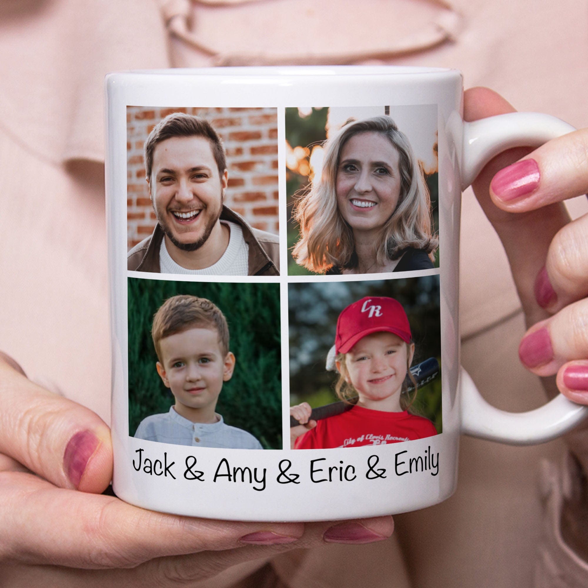 GeckoCustom Personalized Custom Photo Family Coffee Mug C606 11oz