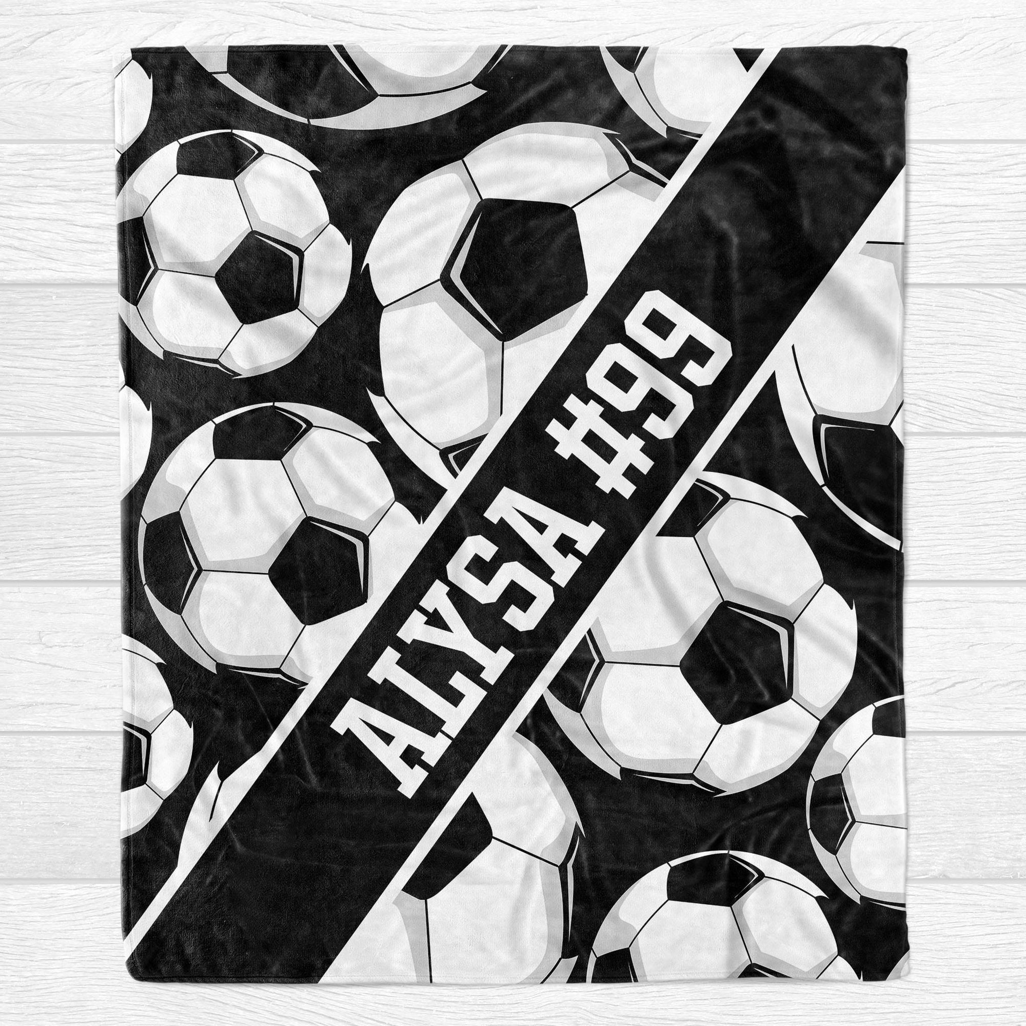 GeckoCustom Personalized Custom Soccer Blanket H533