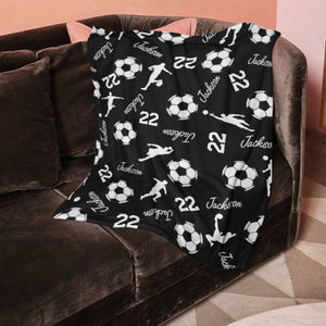 GeckoCustom Personalized Custom Soccer Collage Blanket H531