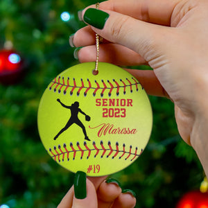 GeckoCustom Personalized Custom Softball Christmas Ornaments H526