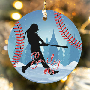 GeckoCustom Personalized Custom Softball Ornament C529