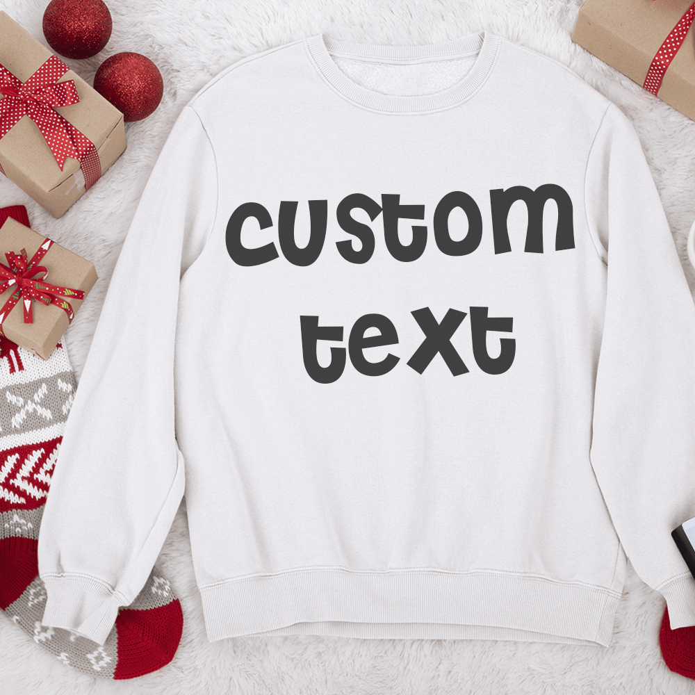 GeckoCustom Personalized Custom Sweatshirt Hoodie, Bright Apparel For Christmas, Custom Text Sweatshirt / S Sport Grey / S