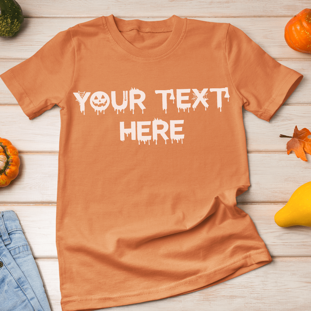 GeckoCustom Personalized Custom T Shirt, Apparel For Halloween, Custom Text Unisex T Shirt / Orange / S