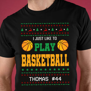 GeckoCustom Personalized Custom Ugly Christmas Basketball Sweatshirt H541v2