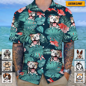 GeckoCustom Personalized Dog Clipart Hawaiian Shirt T368 HN590