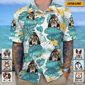 GeckoCustom Personalized Dog Clipart Hawaiian Shirt T368 HN590